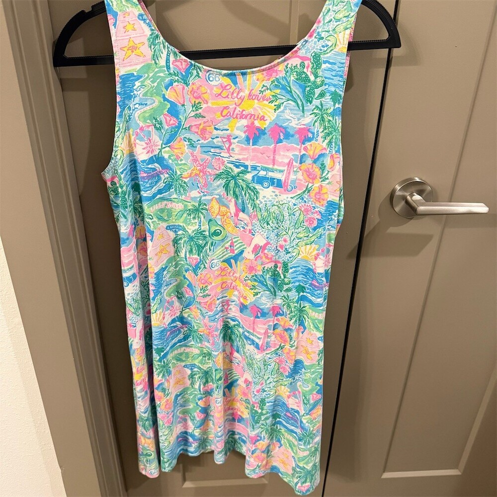 Lilly Pulitzer ‘Lilly Loves CaliforniaDress Womens M Multicolor Sleeveless
